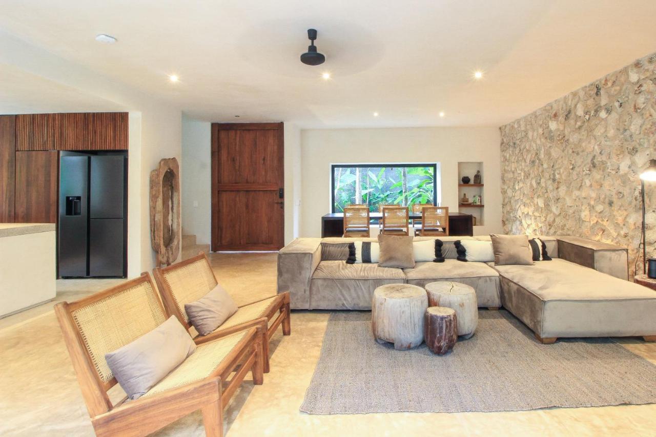 Elegant Boho Style Villa Jungle Views In Rooftop Deck & Outstanding Raw Pool In Holistika Tulum Luaran gambar