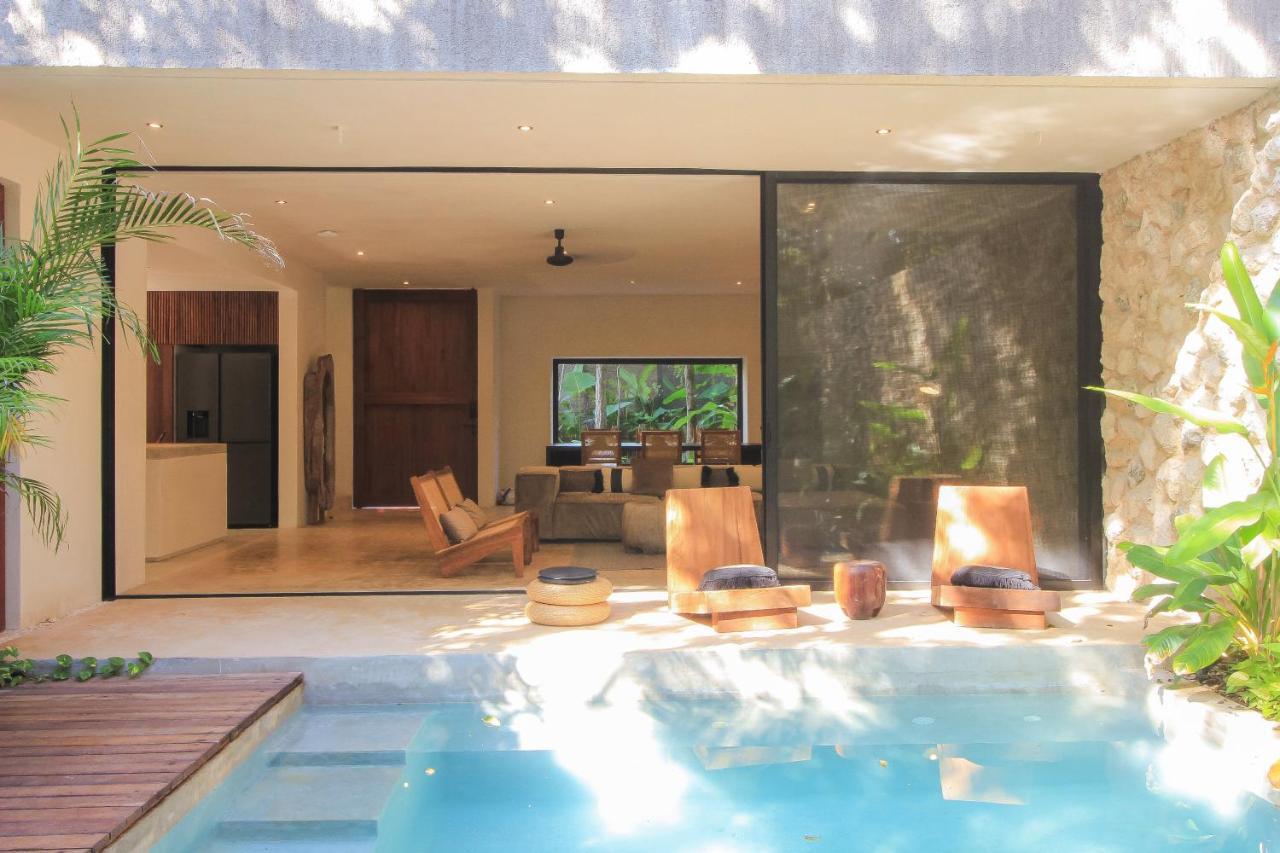 Elegant Boho Style Villa Jungle Views In Rooftop Deck & Outstanding Raw Pool In Holistika Tulum Luaran gambar
